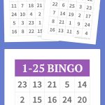 1 25 Bingo | Bingo Cards Printable, Free Printable Bingo