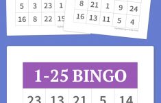 1-25 Bingo | Bingo Cards Printable, Free Printable Bingo
