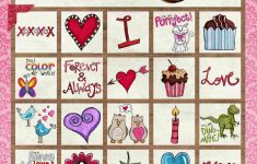 12 Sets Of Free, Printable Valentine Bingo Cards