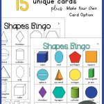 2 D And 3 D Shapes Bingo | Unique Cards, Make Your Own Card