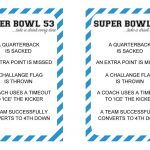 2019 Super Bowl Drinking Game Printable //. Lii Super Bowl