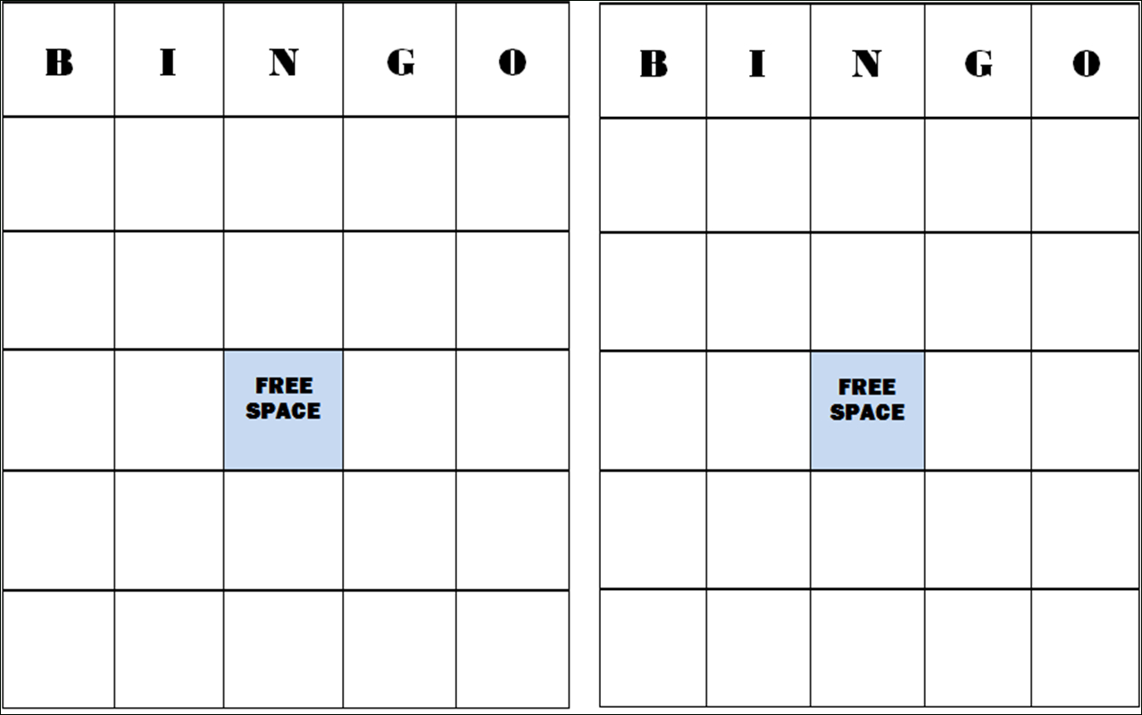 25 Amusing Blank Bingo Cards For All | Kittybabylove