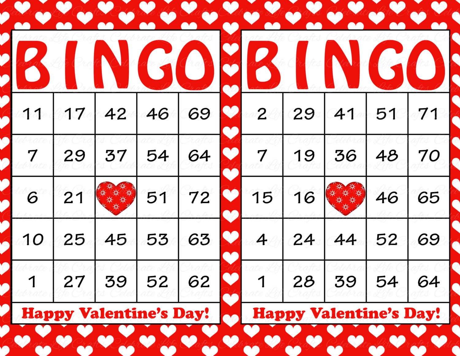 40 [Cdr] Free Printable Bingo Cards 1-75 Pdf Download Zip