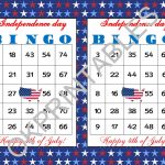 50 Happy 4Th Of July Bingo Cards   Instant Download