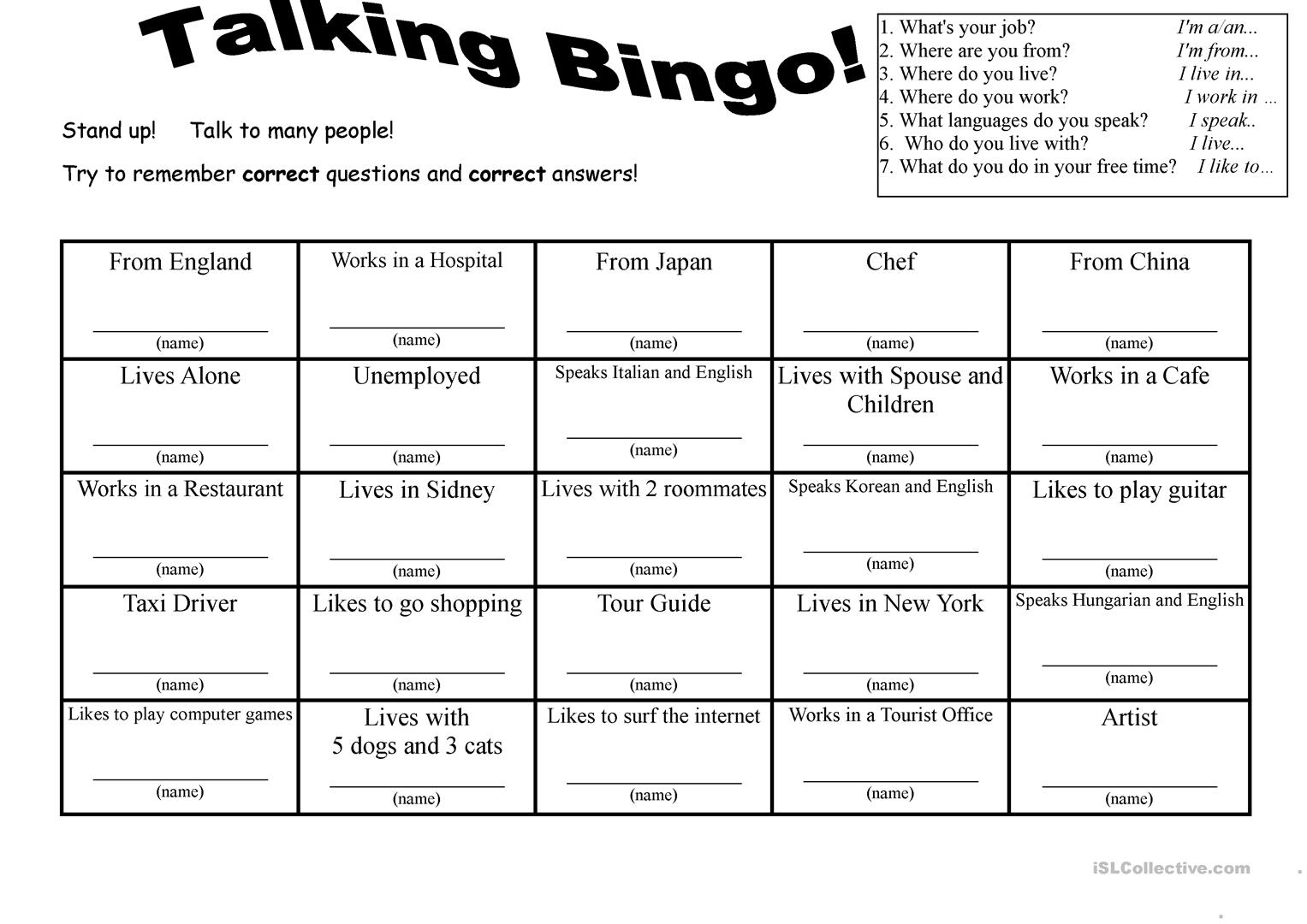 7-questions-talking-bingo-with-role-play-cards-english-esl