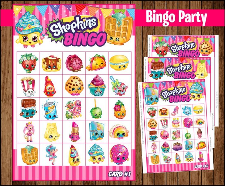 Free Printable Shopkins Bingo Cards