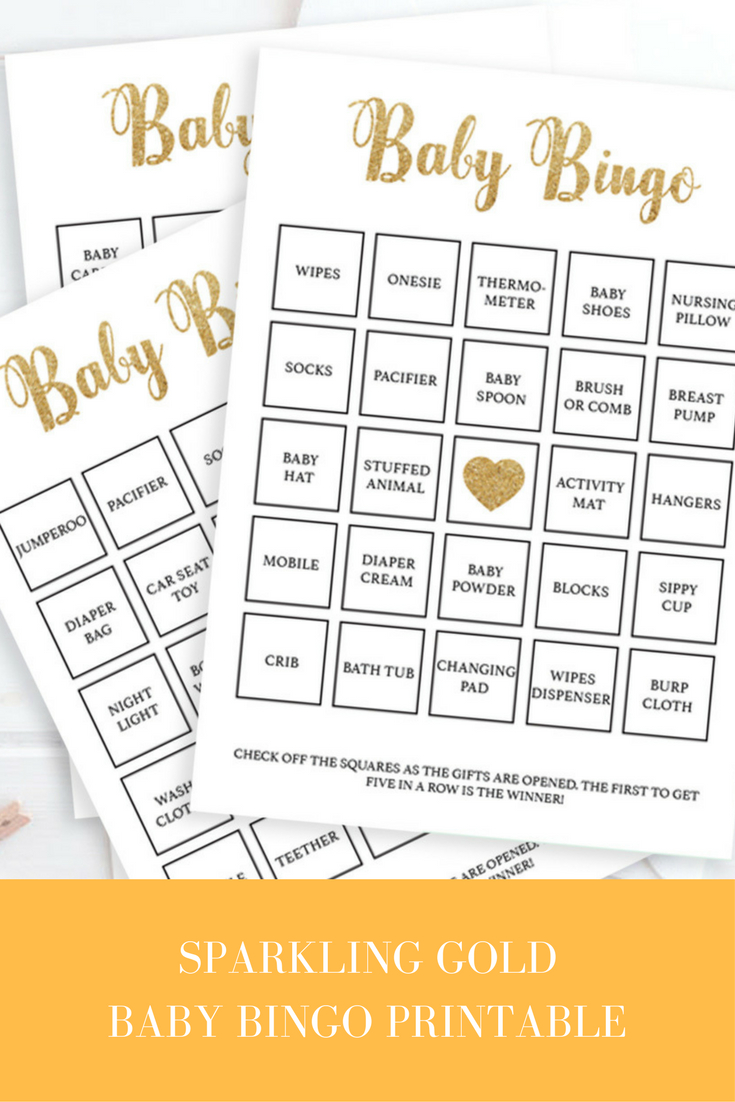 Baby Bingo Cards Printableslittlesizzle. Gender Neutral