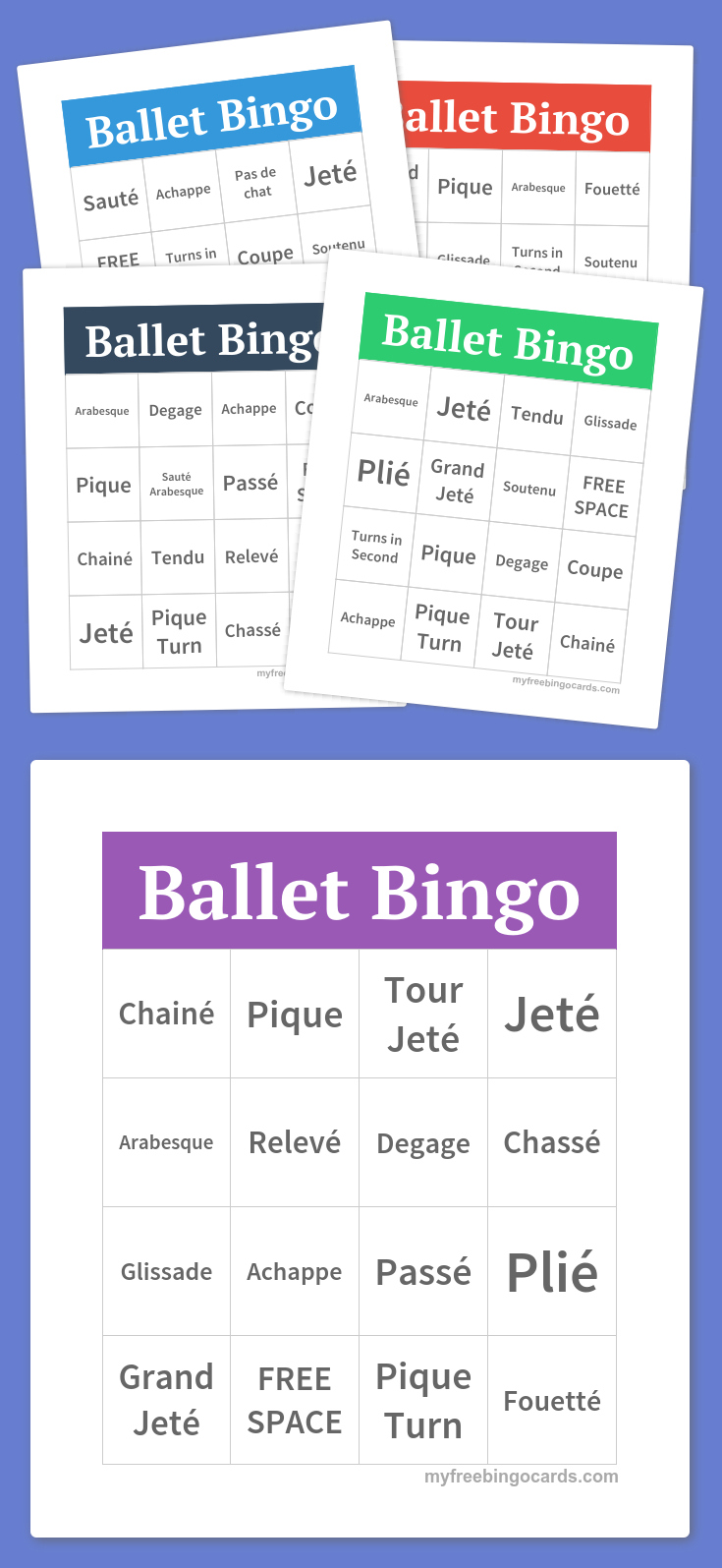 Ballet Bingo | Bingo Cards Printable, Free Printable Bingo