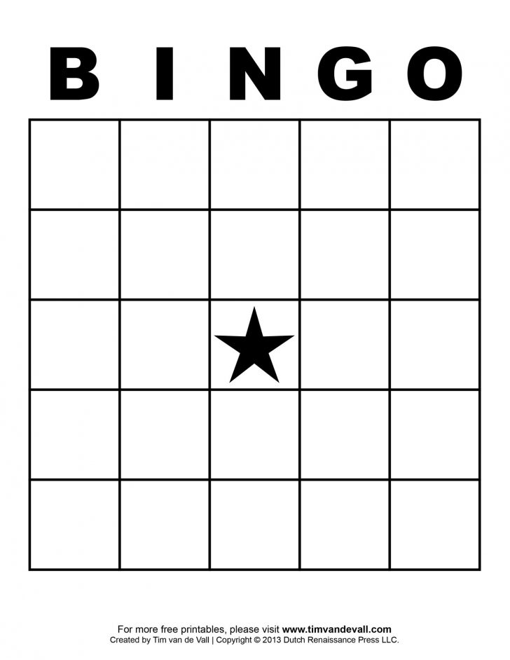 Free Printable Blank Bingo Cards PDF