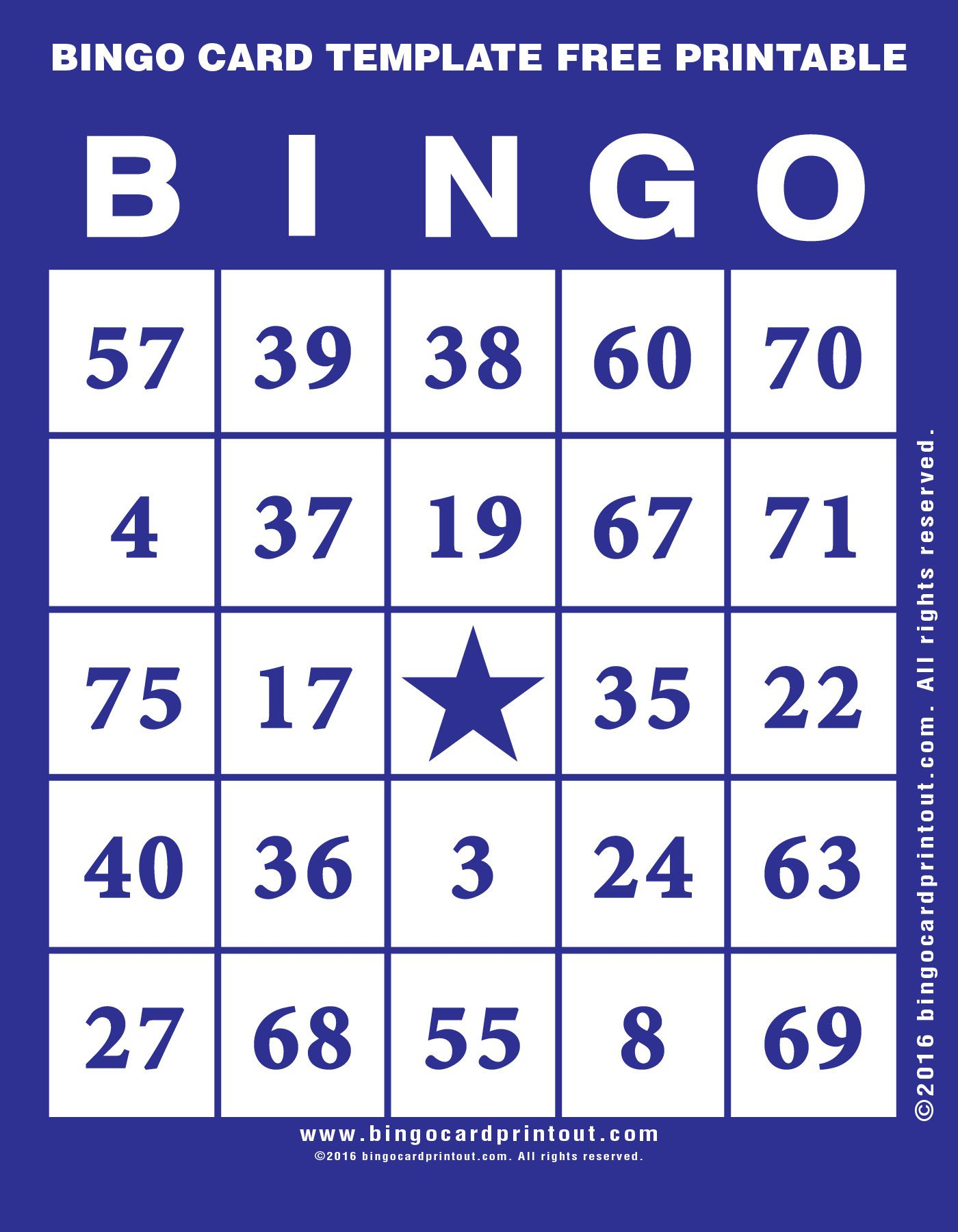 Bingo Card Template Free Printable 6 | Bingo Cards Printable