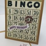 Bingo Happy Birthday Card Using Vintage Bingo Card Off