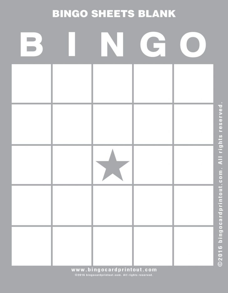 Bingo Sheets Blank Bingo Sheets Bingo Card Template Printable