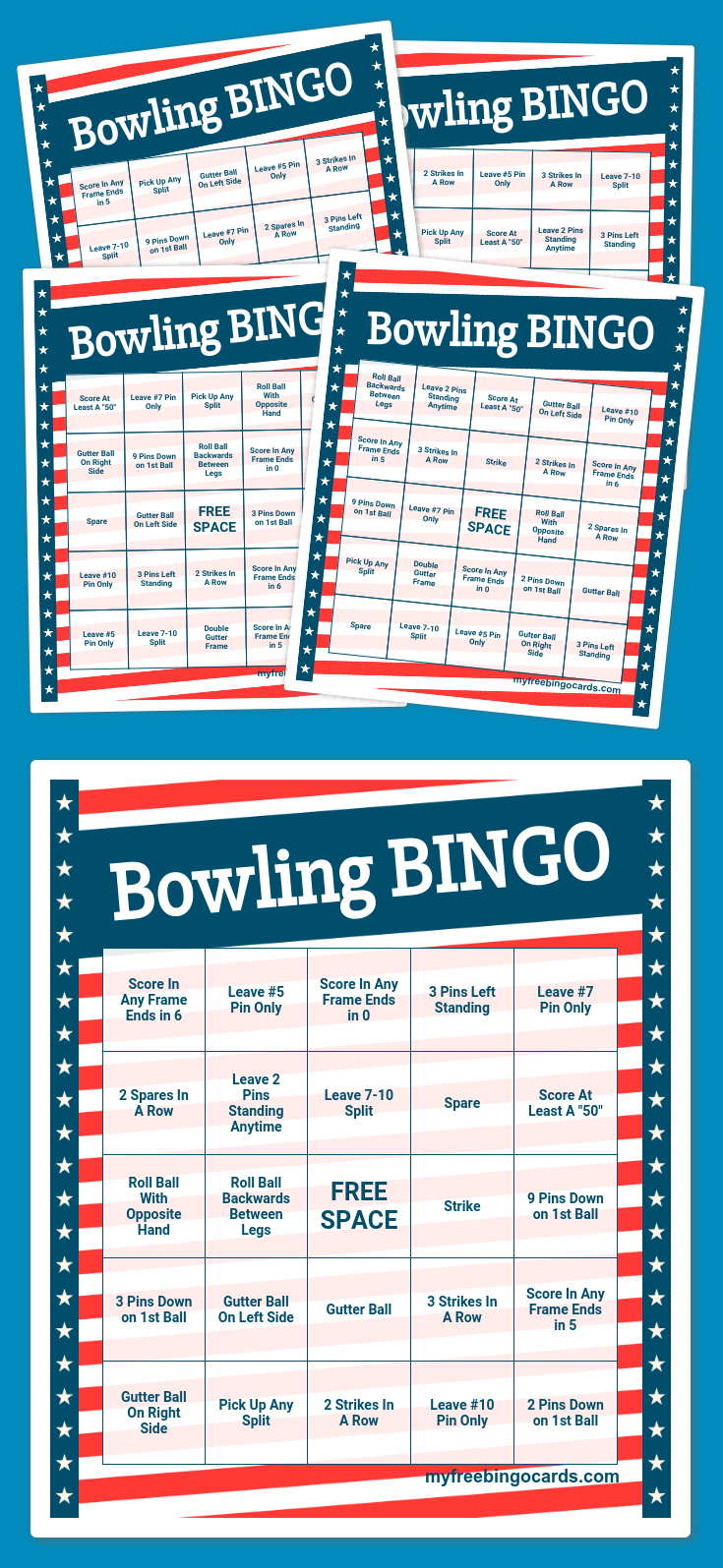 Bowling Bingo | Bingo Card Generator, Bingo Printable, Bingo