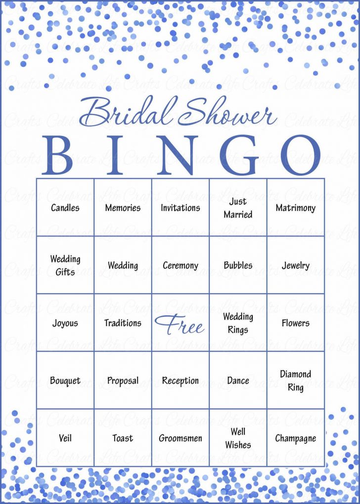 Bridal Bingo Cards Printable Download Prefilled Bridal 