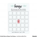 Bridal Shower Bingo Card Game, Botanical Mason Jar | Zazzle