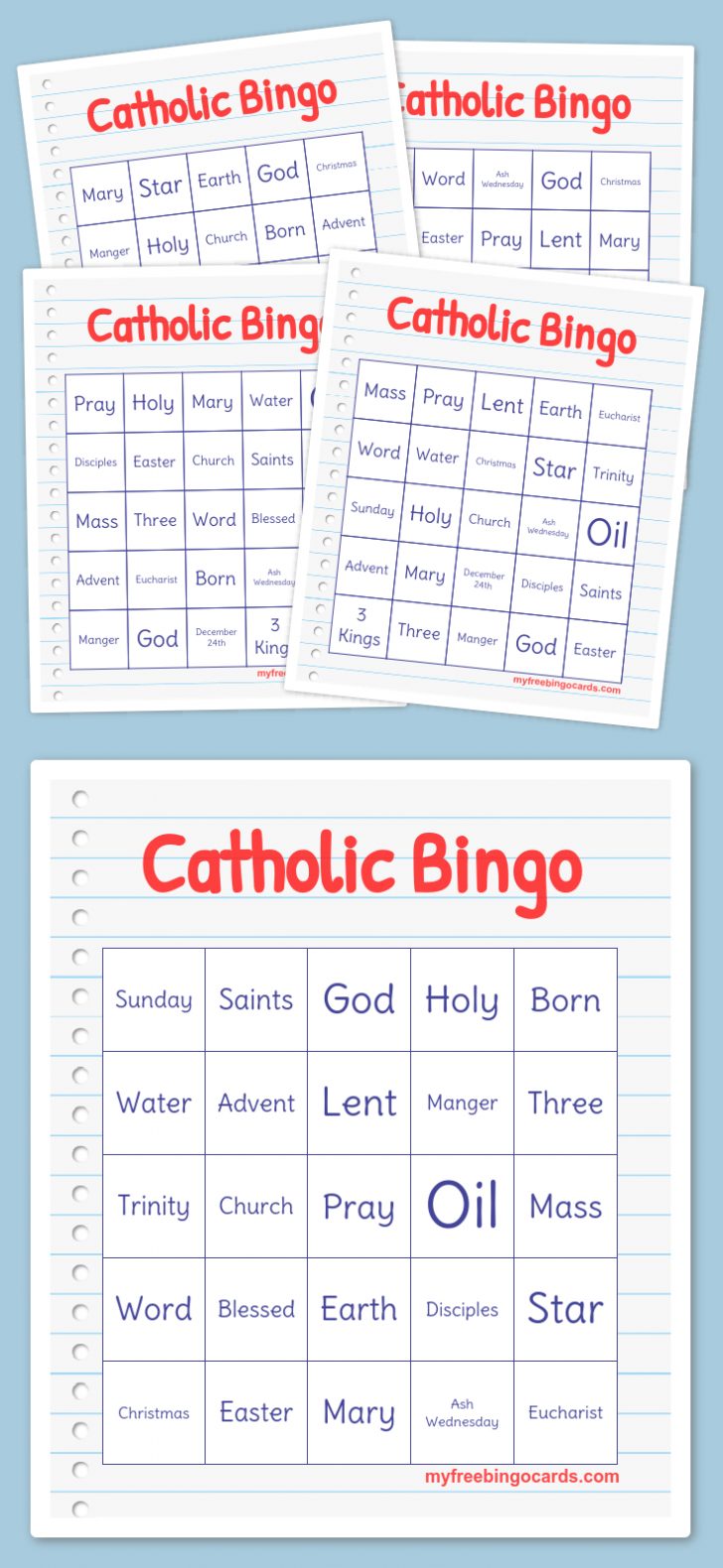 Free Printable Catholic Bingo Cards