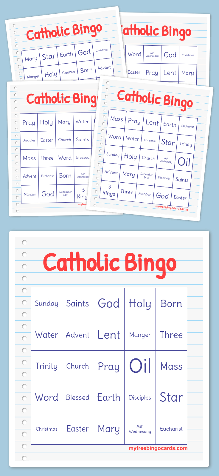 Catholic Bingo | Free Bingo Cards, Free Printable Bingo