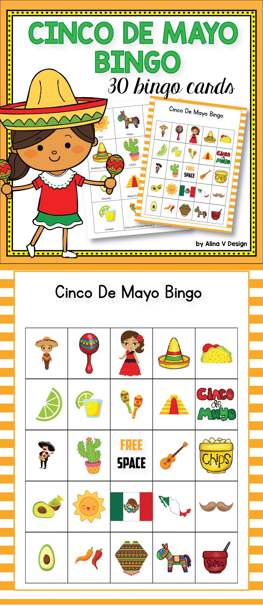 Cinco De Mayo Bingo | Bingo For Kids, Cinco De Mayo, Cinco