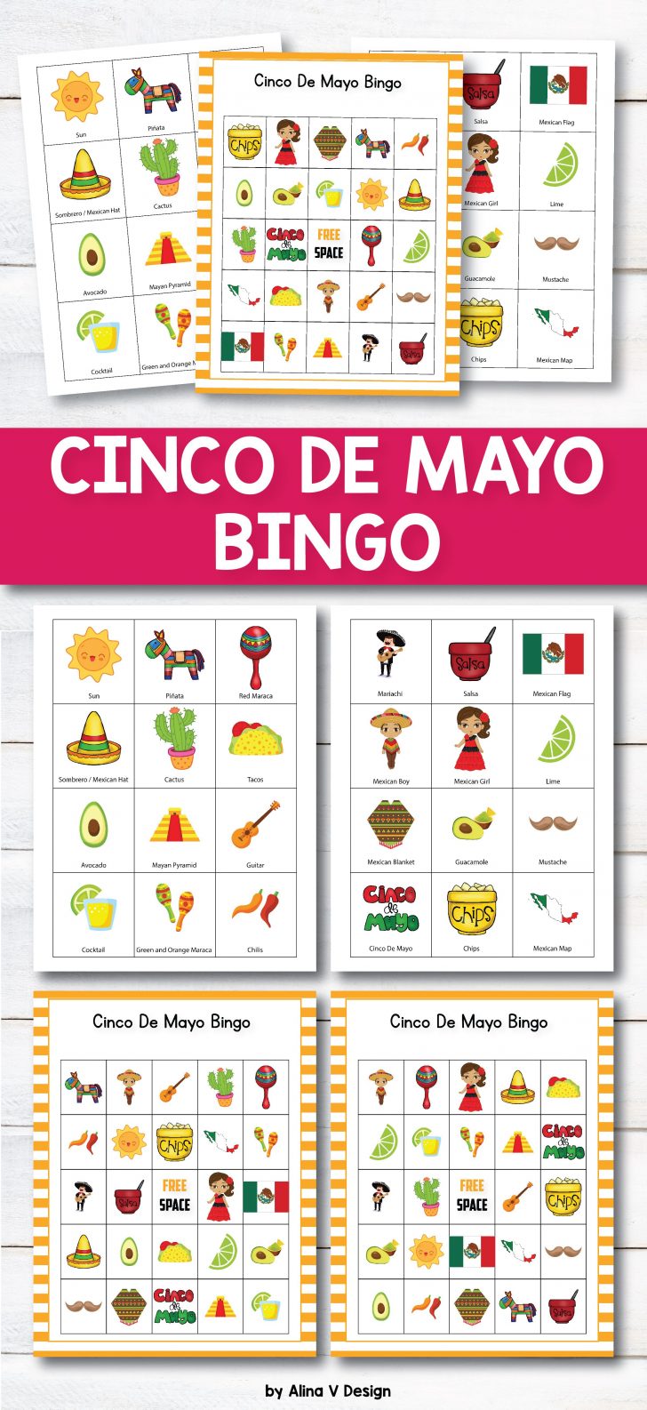 Cinco De Mayo Printable Bingo Cards