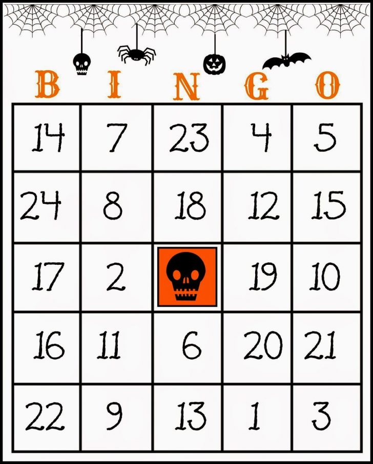 Free Printable Halloween Bingo Cards 1-75