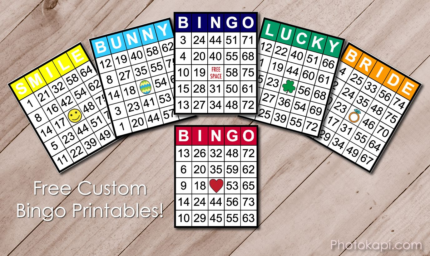 Custom Bingo Printables | Custom Bingo Cards, Bingo Card