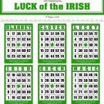 Digital St. Patrick's Day Bingo Cards For Crafts / Ephemera