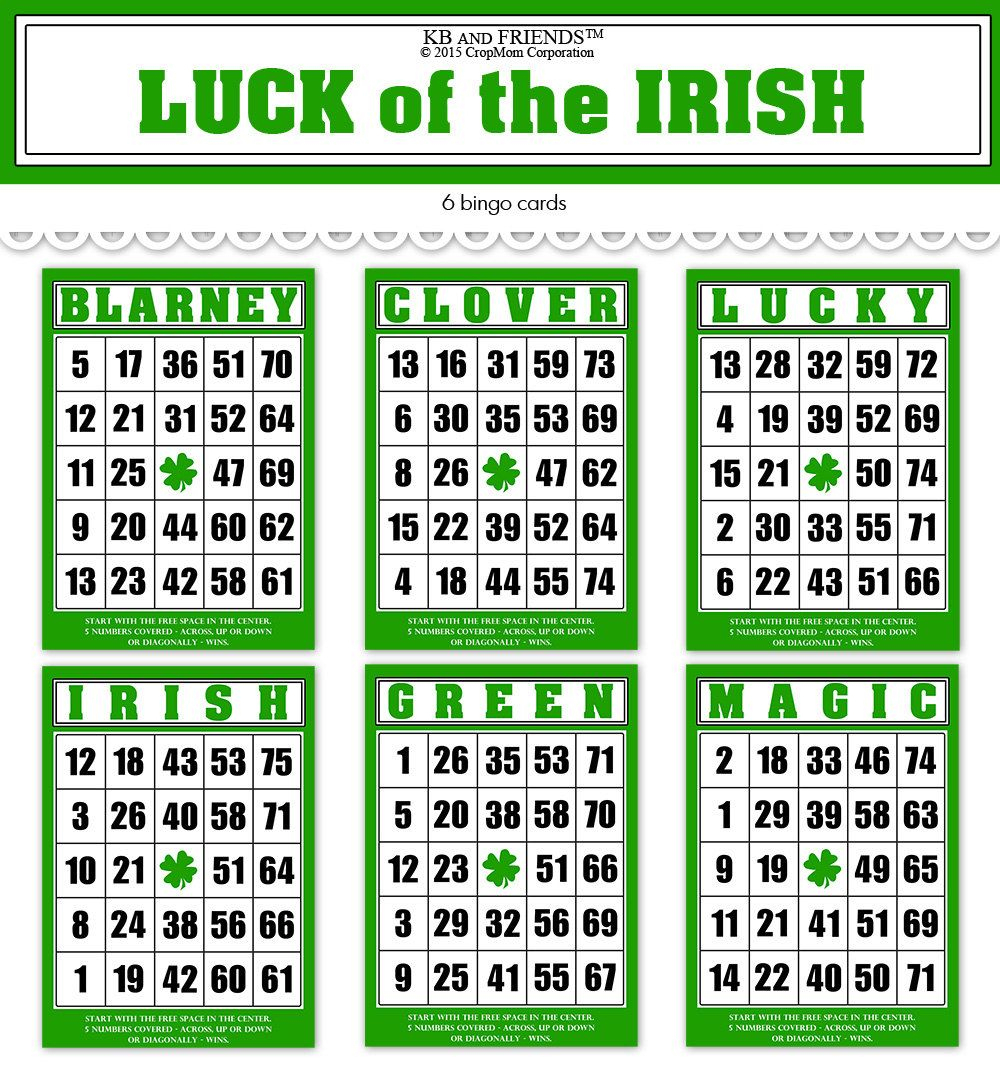 saint patricks day bingo bag with inside outside pockets