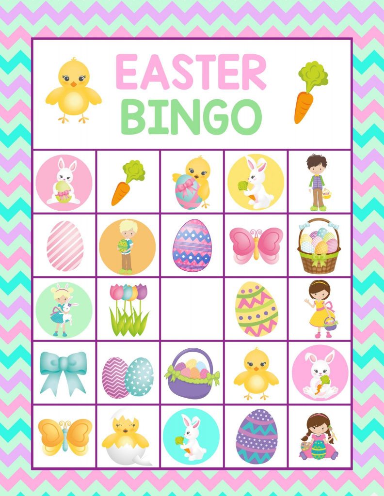 Easter Bingo Printable For Kids- Fun Easter Game For Kids - Printable ...