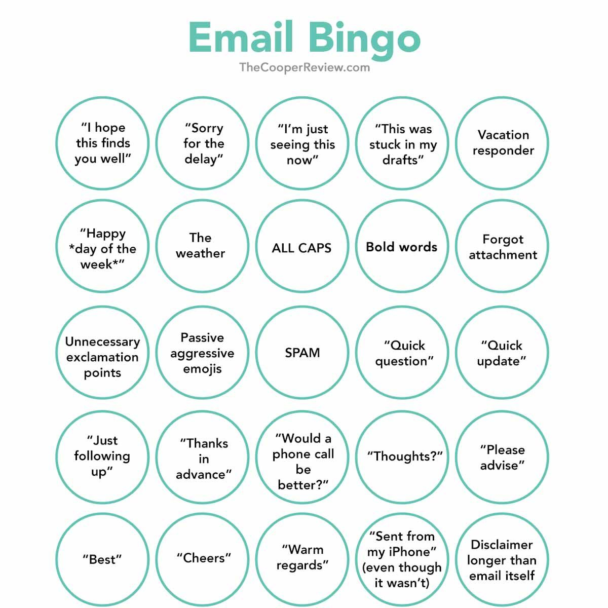 Email Bingo | Bingo, Fun At Work, Conference Call Bingo