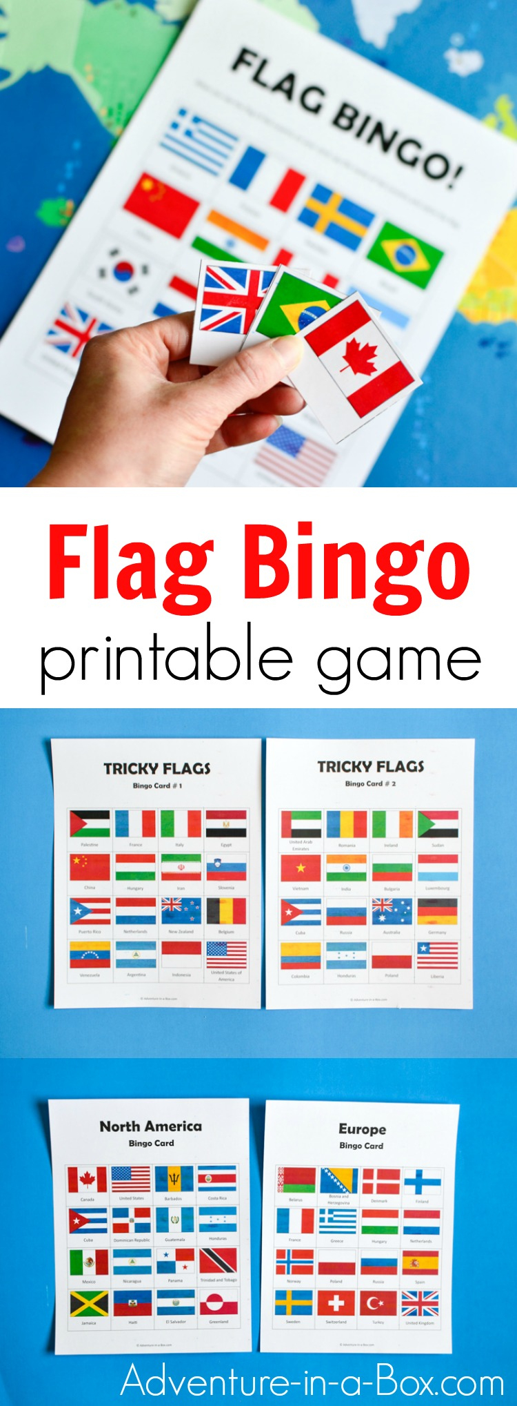 Flags Of The World Bingo: Printable Game For Kids