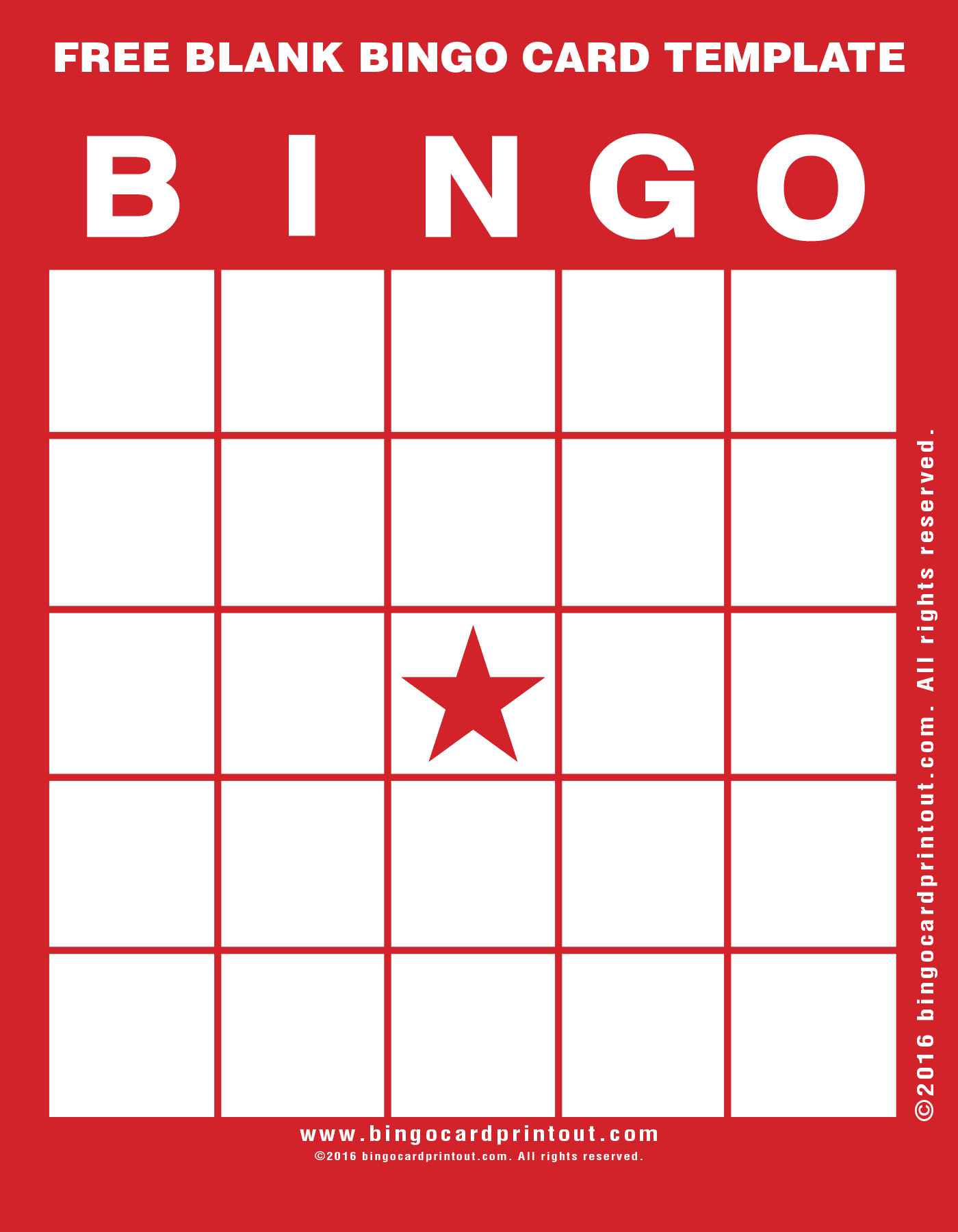 Free Blank Bingo Card Free Printable Printable Bingo Cards