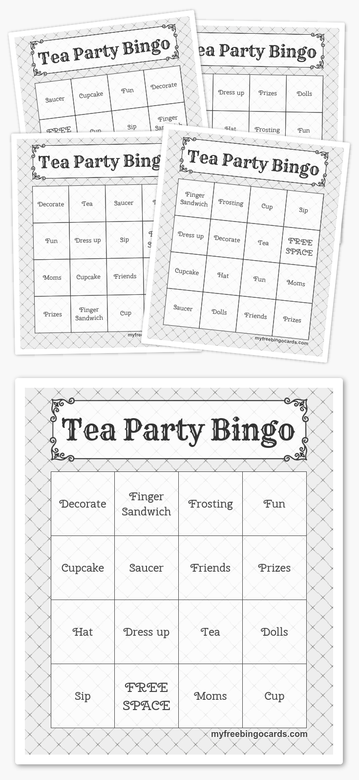 Printable Nutrition Bingo Cards Printable Bingo Cards