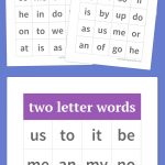 Free Printable Bingo Cards | Two Letter Words, Word Bingo