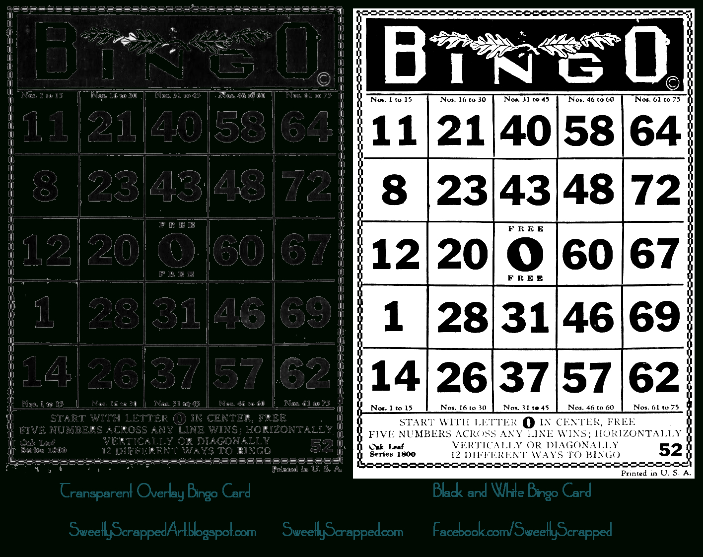 Free Printable Bingo Cards With Numbers | Love The Vintage
