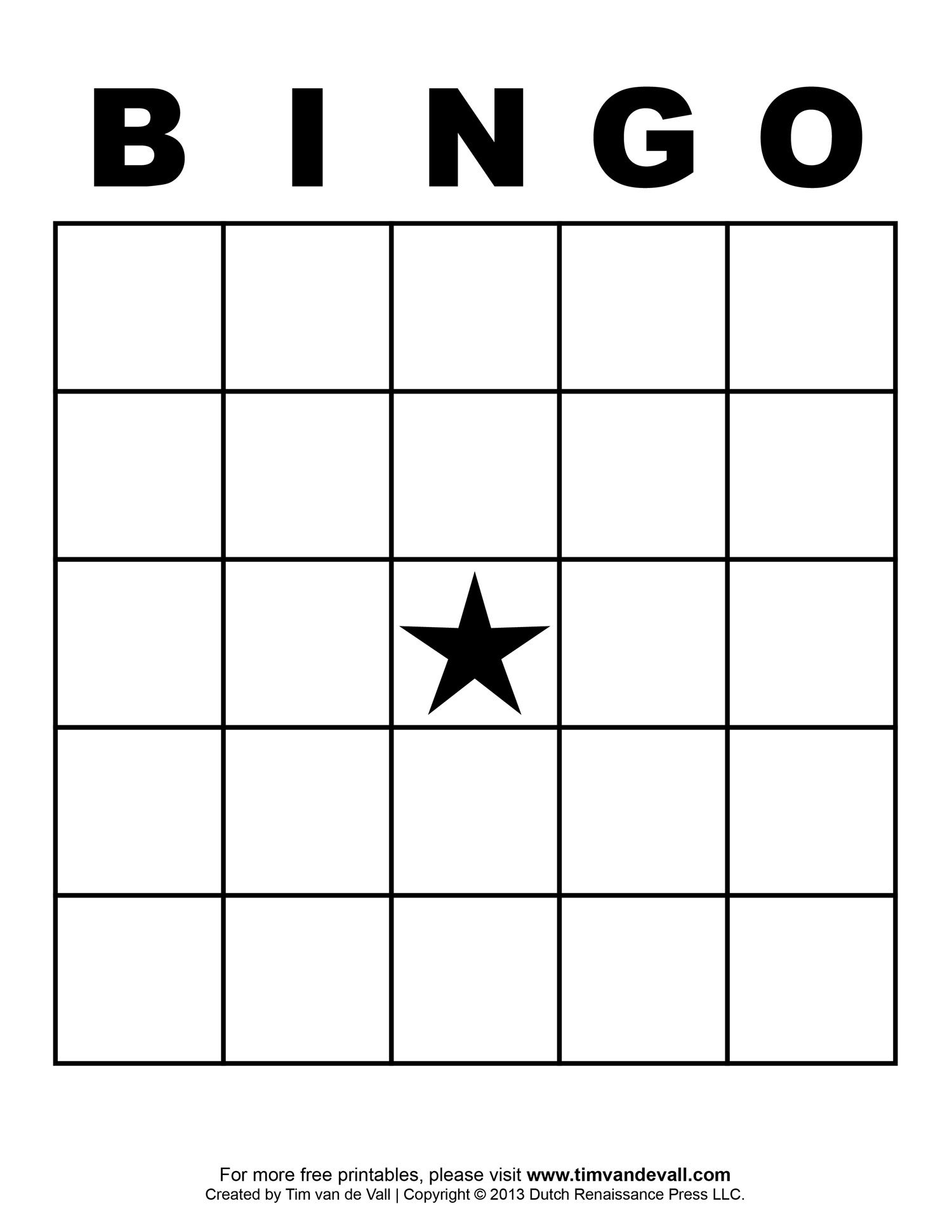 Free Printable Blank Bingo Cards 2 Per Page | Printable ...