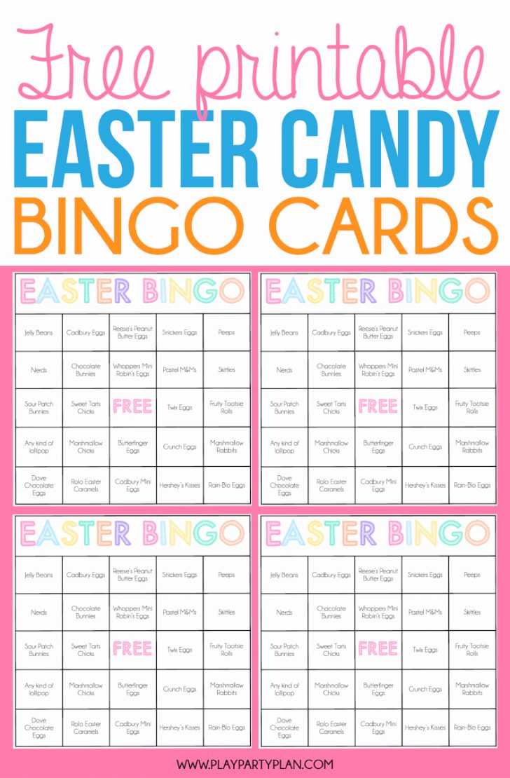Free Printable Easter Bingo Game Cards