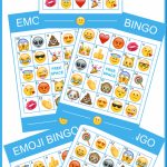 Free Printable Emoji Bingo Game    Comes With 8 Bingo Cards