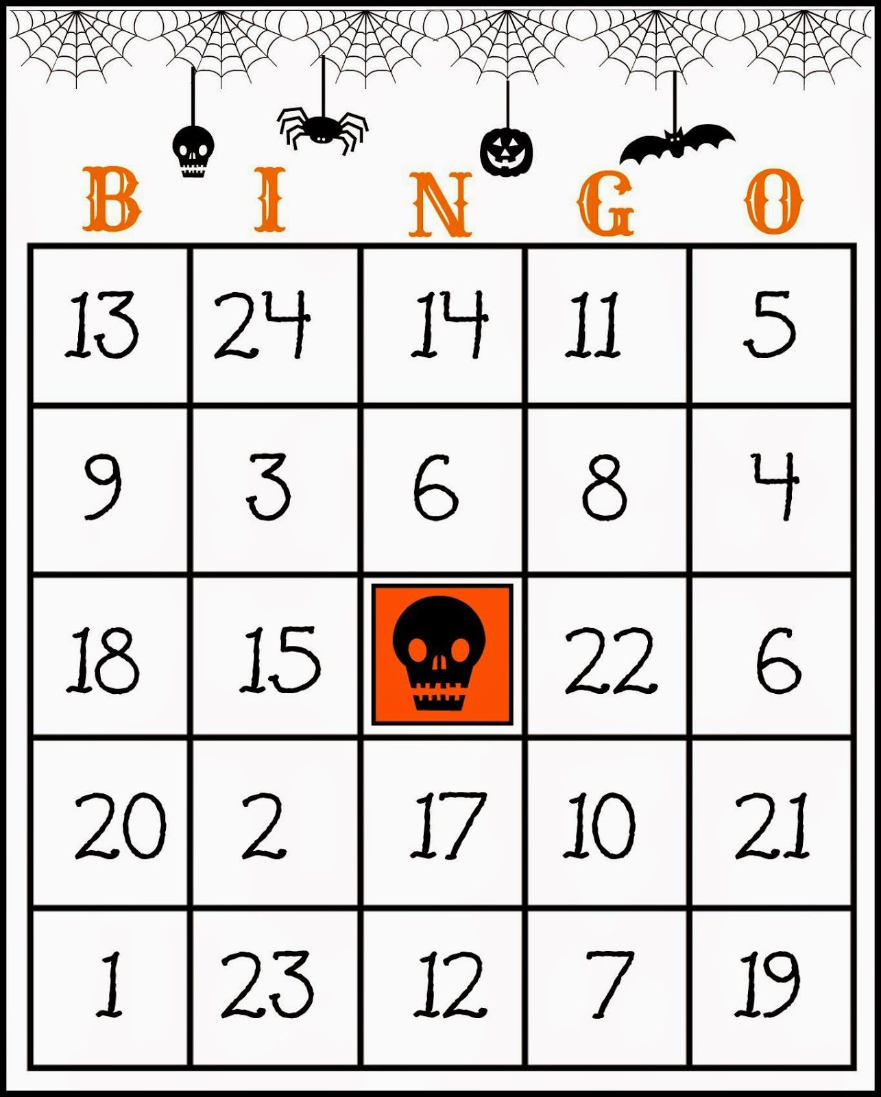 Free Printable Halloween Bingo Game | Halloween Bingo Game