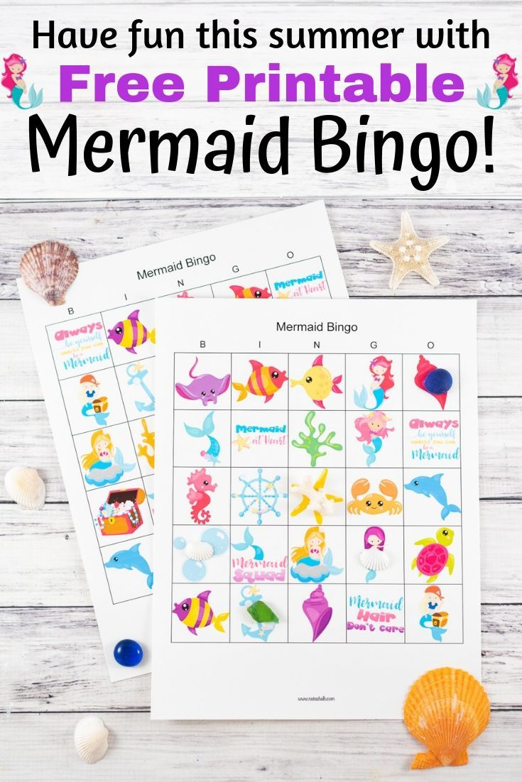 Free Printable Mermaid Bingo (Fun &amp;amp; Easy Mermaid Party