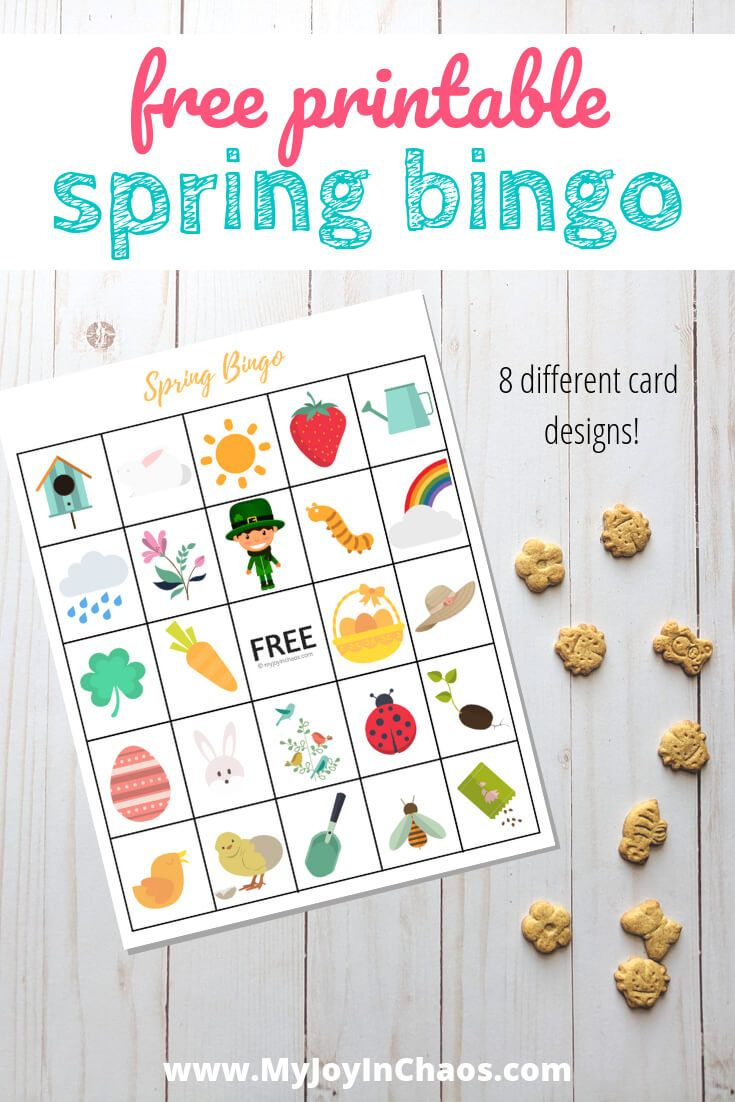 Free Printable Spring Bingo | Free Printables, Bingo, Card Games