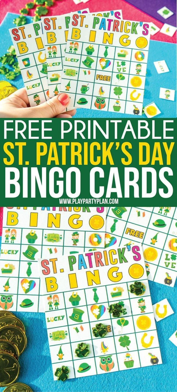 Free Printable St. Patrick&amp;#039;s Day Bingo Cards - Play Party