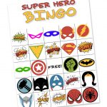 Free Printable Super Hero Bingo Party