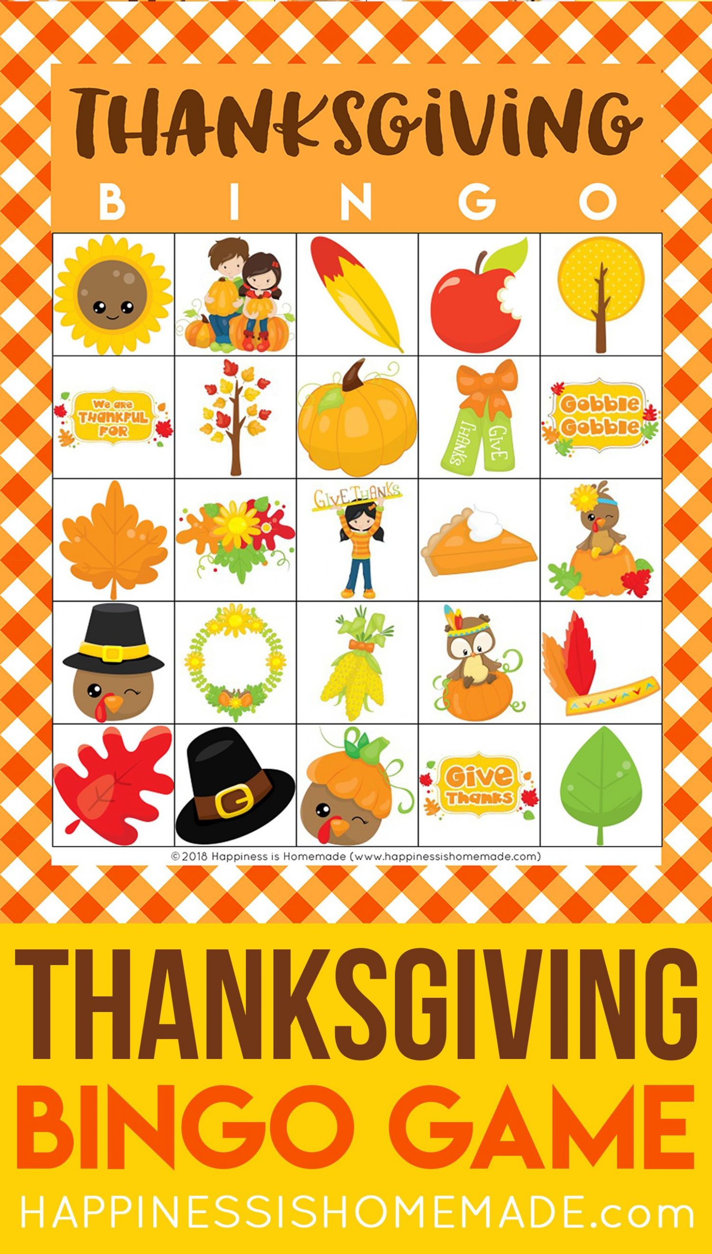 Free Printable Thanksgiving Bingo Cards. This Thanksgiving