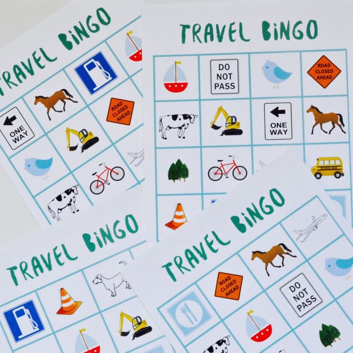 Travel Bingo Cards For Kids Printable