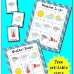 Free Printable Weather Bingo | Weather Crafts, Weather