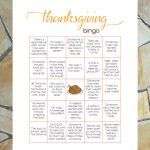 Free Thanksgiving Bingo Game Printable For Adults
