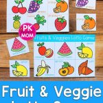 Fruit & Veggie Bingo Game   Preschool Mom