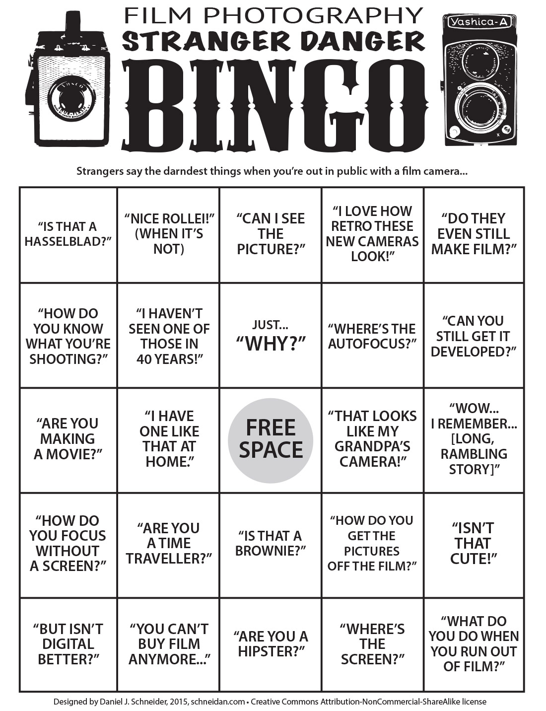 Game Time: Play Film Photography &amp;quot;stranger Danger&amp;quot; Bingo