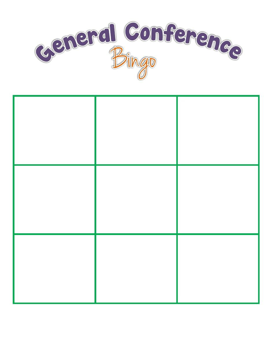 General Conference Bingo For The Kids | General Conference