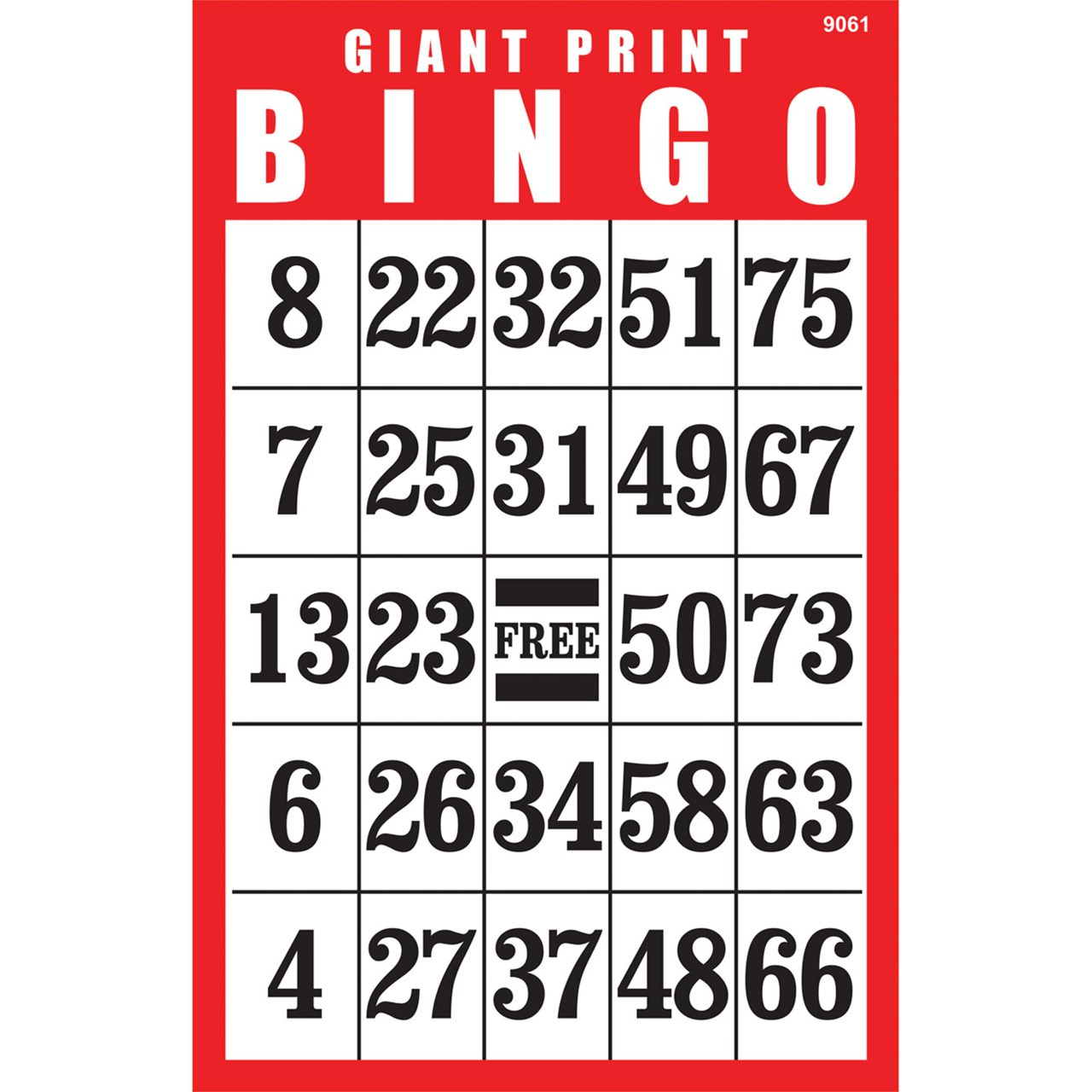 Bingo Printable Card